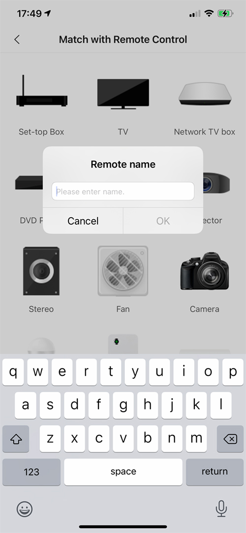 naming custom remote